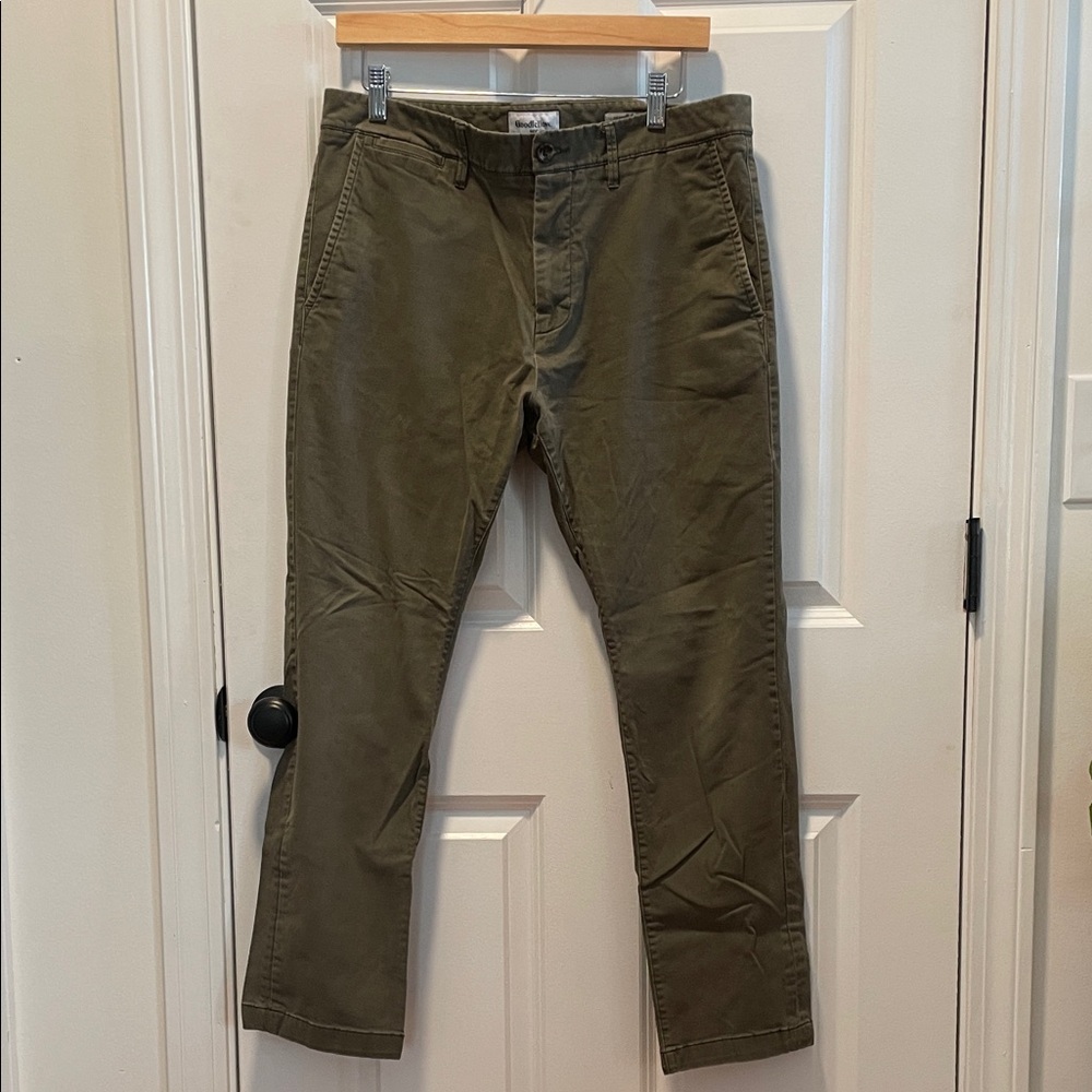 Goodfellow & Co Men's Olive Green Hennepin Slim Fit Chinos 34 x 30